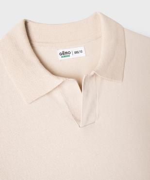 Polo en maille à col sans boutons garçon vue2 - GEMO 4G GARCON - GEMO