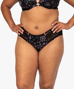 Shorty femme grande taille en dentelle et tulle fleuri vue1 - GEMO(HOMWR FEM) - GEMO