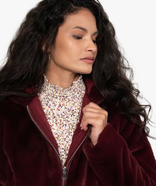 Blouson femme court à capuche réversible vue6 - GEMO(FEMME PAP) - GEMO