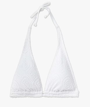 Haut de maillot de bain femme forme triangle en dentelle vue4 - GEMO 4G FEMME - GEMO