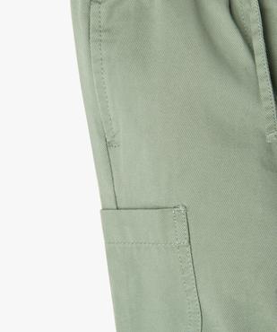 Pantalon cargo en toile de coton bébé fille vue3 - GEMO 4G BEBE - GEMO