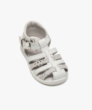 Sandales premiers pas bébé fille à brides en cuir vue5 - GEMO(BEBE DEBT) - GEMO