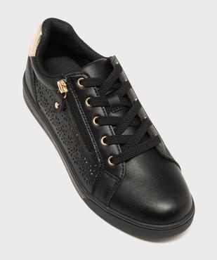 Baskets basses de ville avec zip, lacets et détails girly femme vue5 - VALENTINA BALDA - GEMO