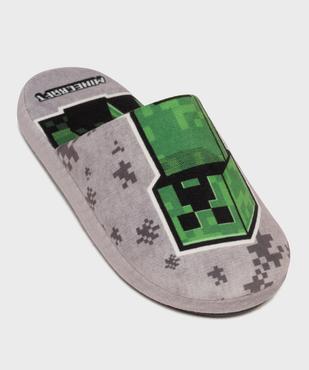 Chaussons mules en velours garçon - Minecraft vue5 - MINECRAFT - GEMO