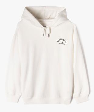 Sweat à capuche avec large motif dos fille vue2 - GEMO 4G FILLE - GEMO