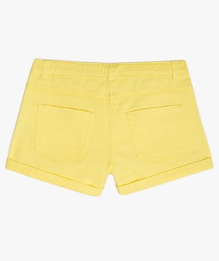 Short fille en coton extensible avec revers cousus vue4 - Nikesneakers (JUNIOR) - Nikesneakers