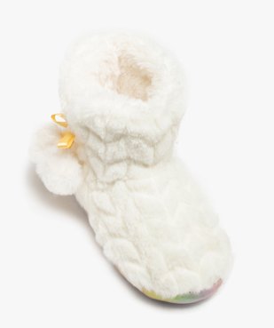 Chaussons bottillons en maille peluche fille vue5 - GEMO (ENFANT) - GEMO