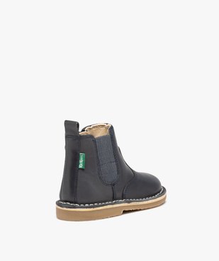Boots bébé fille en cuir uni style Chelsea - Kickers vue4 - KICKERS - GEMO