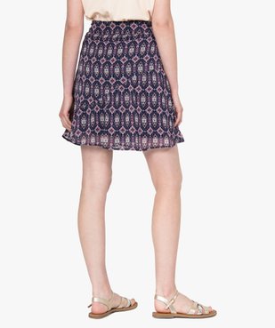 Jupe femme courte en voile imprimé vue3 - GEMO(FEMME PAP) - GEMO