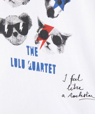 Tee-shirt garçon imprimé rock à manches longues - Lulu Castagnette vue2 - LULUCASTAGNETTE - GEMO