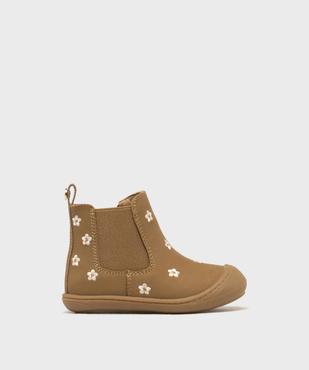 Boots Chelsea à fleurs brodées bébé fille - LuluCastagnette vue1 - LULUCASTAGNETTE - GEMO
