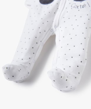 Pyjama bébé en velours fermeture devant motifs étoiles vue3 - GEMO(BB COUCHE) - GEMO