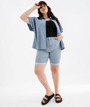 Bermuda en jean à revers femme grande taille vue12 - GEMO 4G GT - GEMO