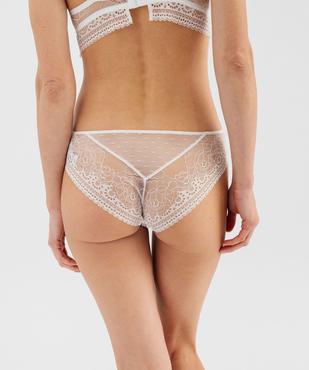 Culotte en microfibre et dentelle femme vue2 - GEMO(HOMWR FEM) - GEMO