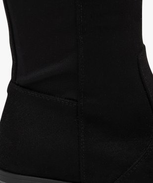 Bottes femme unies à tige souple et élastique vue6 - GEMO (CASUAL) - GEMO