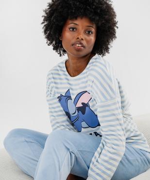 Pyjama en velours à motif Stitch femme - Disney vue1 - LILO & STITCH - GEMO