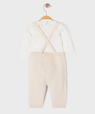 Ensemble 2 pièces body manches longues + salopette bébé vue4 - GEMO 4G BEBE - GEMO