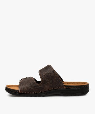Mules homme confort à larges brides à boucle vue3 - GEMO (CASUAL) - GEMO