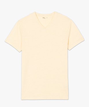 Tee-shirt homme à manches courtes et col V coupe slim vue4 - GEMO (HOMME) - GEMO