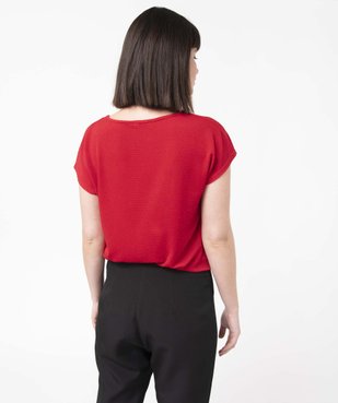 Tee-shirt femme scintillant à manches ultra courtes vue3 - GEMO(FEMME PAP) - GEMO