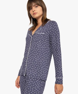 Pyjama femme deux pièces : chemise et pantalon vue2 - GEMO(HOMWR FEM) - GEMO