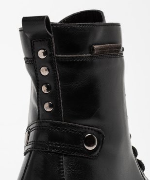 Boots femme unies à talon large et semelle crantée vue6 - Nikesneakers (CASUAL) - Nikesneakers