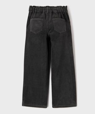 Pantalon large en velours côtelée à taille élastique réglable fille vue3 - GEMO (ENFANT) - GEMO