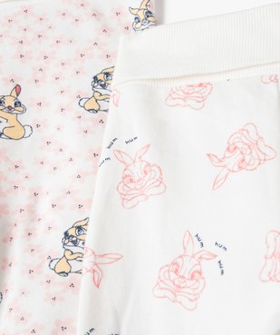 Pantalon bébé en maille souple imprimée avec pieds - Disney (lot de 2) vue2 - DISNEY DTR - GEMO