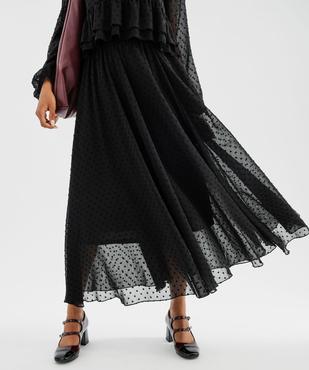 Jupe longue en voile à motifs plumetis femme vue2 - GEMO(FEMME PAP) - GEMO