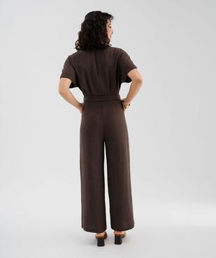 Combinaison pantalon fluide en matière froissée femme vue3 - GEMO(FEMME PAP) - GEMO