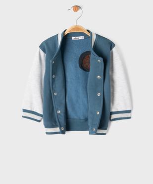 Sweat bicolore avec motifs poitrine et dos bébé garçon vue2 - GEMO(BEBE DEBT) - GEMO