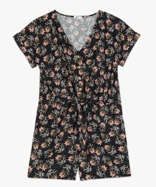 Combishort femme à motifs fleuris boutonné sur l’avant vue4 - GEMO(FEMME PAP) - GEMO