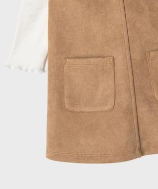 Ensemble 2 pièces bébé fille robe et tee-shirt manches longues vue2 - GEMO(BEBE DEBT) - GEMO