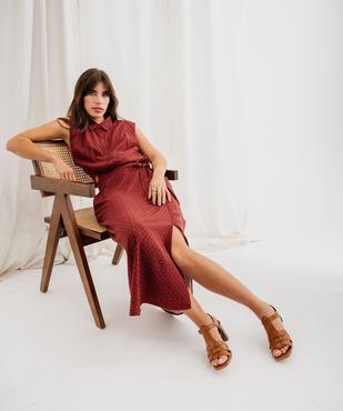 Blouse sans manches imprimée avec liens à nouer femme vue7 - GEMO 4G FEMME - GEMO