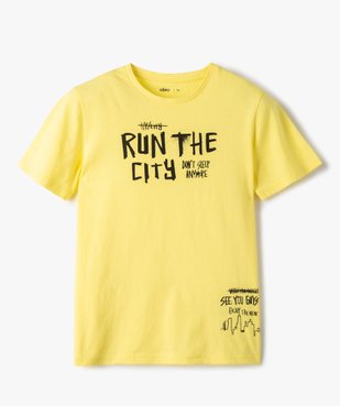 Tee-shirt garçon à manches courtes imprimé streetwear vue1 - GEMO C4G GARCON - GEMO