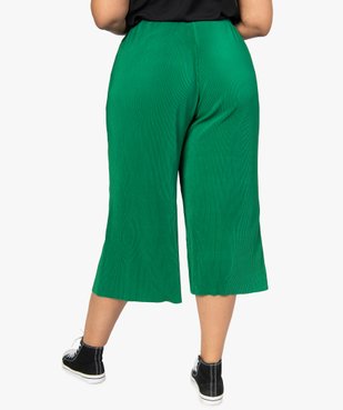 Pantalon femme grande taille en maille plissée longueur 7/8ème vue3 - GEMO (G TAILLE) - GEMO