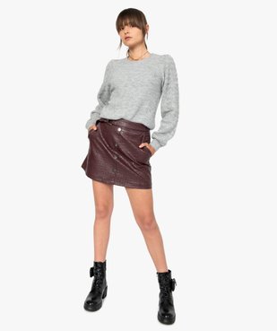 Pull femme en grosse maille à manches fantaisie vue5 - Nikesneakers C4G FEMME - Nikesneakers