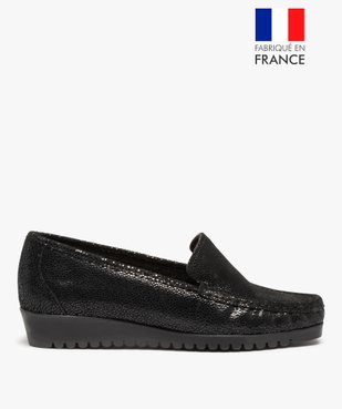 Mocassins confort femme à semelle crantée et dessus cuir vue1 - GEMO (CONFORT) - GEMO