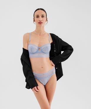 Tanga en dentelle transparente femme vue3 - GEMO(HOMWR FEM) - GEMO