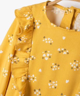 Robe bébé fille à motifs cœurs et volants sur le buste vue2 - GEMO(BEBE DEBT) - GEMO