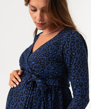 Tee-shirt de grossesse à manches longues compatible allaitement vue2 - GEMO (MATER) - GEMO