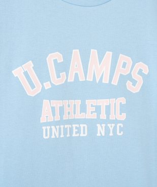 Pyjashort fille bicolore avec inscription - Camps United vue3 - CAMPS UNITED - GEMO