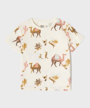 Tee-shirt manches courtes imprimés bébé garçon (lot de 2) vue3 - GEMO(BEBE DEBT) - GEMO