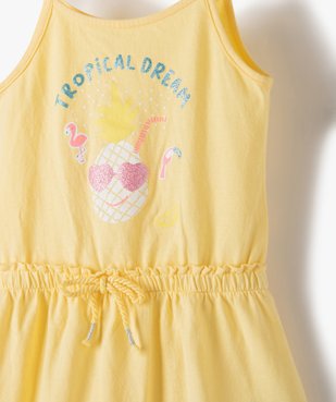 Robe bébé fille à bretelles effet 2-en-1 vue2 - GEMO(BEBE DEBT) - GEMO
