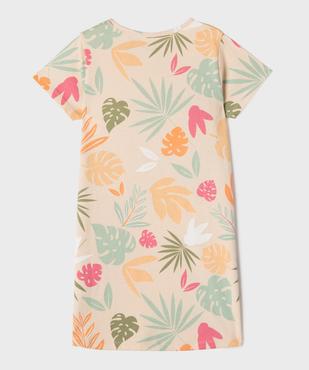 Chemise de nuit en coton à motif exotiques fille vue3 - GEMO 4G FILLE - GEMO