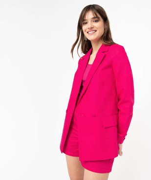 Veste blazer femme en lin à fermeture croisée vue6 - GEMO 4G FEMME - GEMO