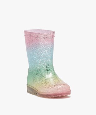 Bottes de pluie fille arc-en-ciel à paillettes vue3 - LOVELY WINGS - GEMO