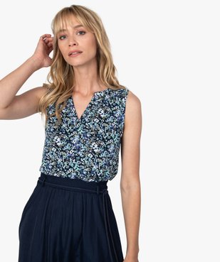 Débardeur femme à motifs et col V vue2 - GEMO(FEMME PAP) - GEMO