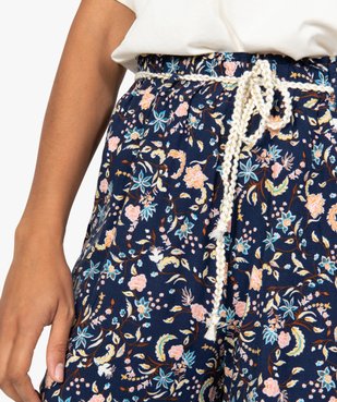 Pantalon femme ample et fluide à motifs vue2 - GEMO(FEMME PAP) - GEMO