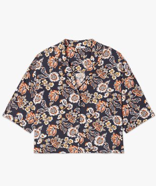 Haut de pyjama femme forme chemise à motifs fleuris vue4 - GEMO(HOMWR FEM) - GEMO